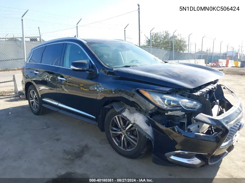 2019 Infiniti Qx60 Luxe VIN: 5N1DL0MN0KC506424 Lot: 40180381