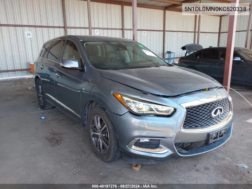 2019 Infiniti Qx60 Pure VIN: 5N1DL0MN0KC520338 Lot: 40197276