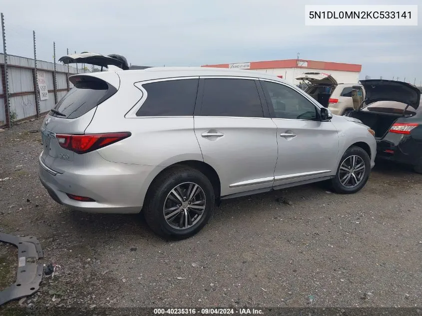 2019 Infiniti Qx60 Luxe/Pure VIN: 5N1DL0MN2KC533141 Lot: 40235316