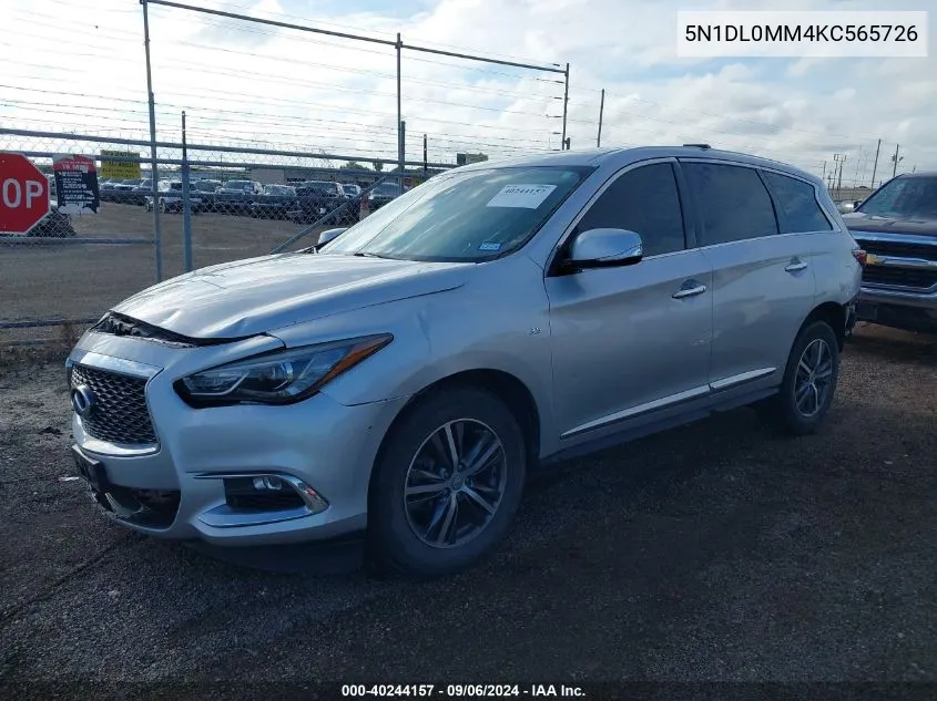 5N1DL0MM4KC565726 2019 Infiniti Qx60 Pure