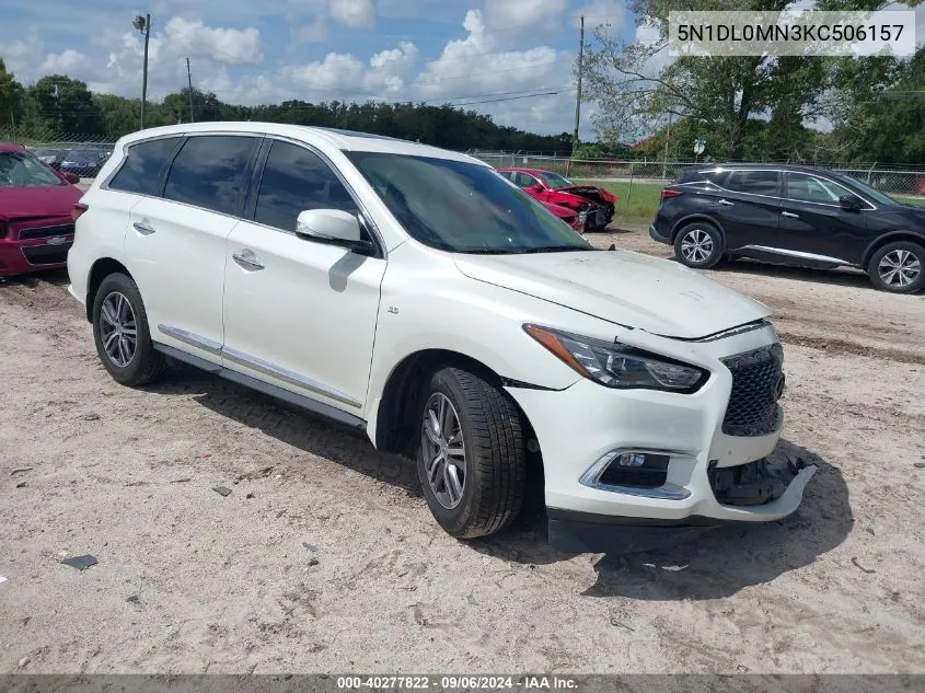 2019 Infiniti Qx60 Pure VIN: 5N1DL0MN3KC506157 Lot: 40277822