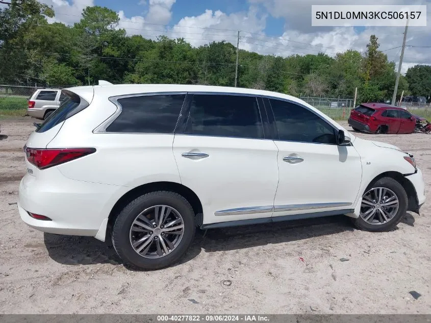 2019 Infiniti Qx60 Pure VIN: 5N1DL0MN3KC506157 Lot: 40277822