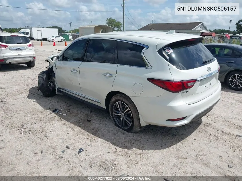 2019 Infiniti Qx60 Pure VIN: 5N1DL0MN3KC506157 Lot: 40277822