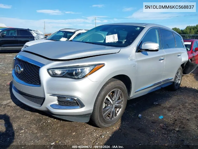 2019 Infiniti Qx60 Luxe/Pure VIN: 5N1DL0MM6KC568837 Lot: 40309672