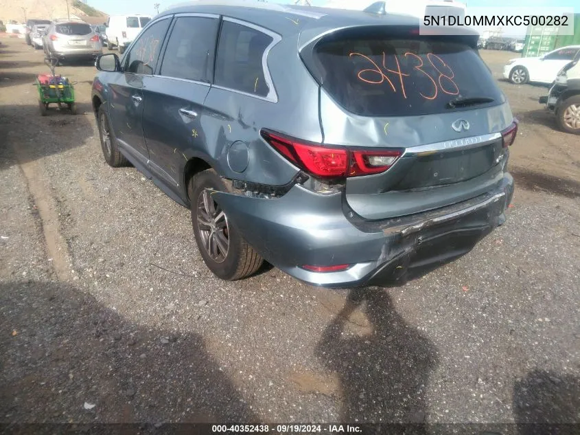 5N1DL0MMXKC500282 2019 Infiniti Qx60 Luxe