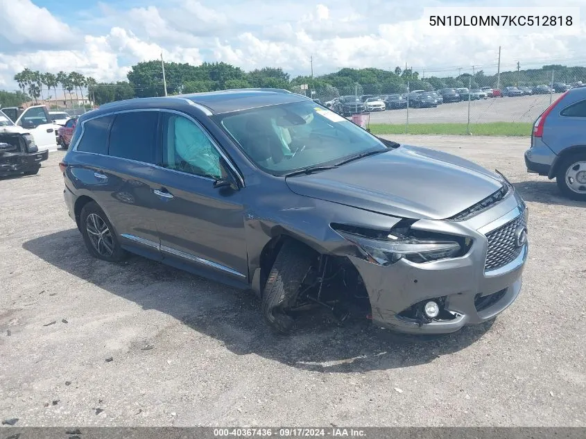 2019 Infiniti Qx60 Luxe VIN: 5N1DL0MN7KC512818 Lot: 40367436