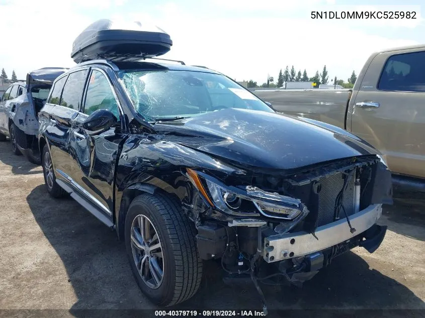 2019 Infiniti Qx60 Luxe VIN: 5N1DL0MM9KC525982 Lot: 40379719