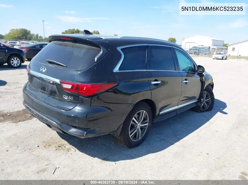 2019 Infiniti Qx60 Luxe/Pure VIN: 5N1DL0MM6KC523235 Lot: 40382739