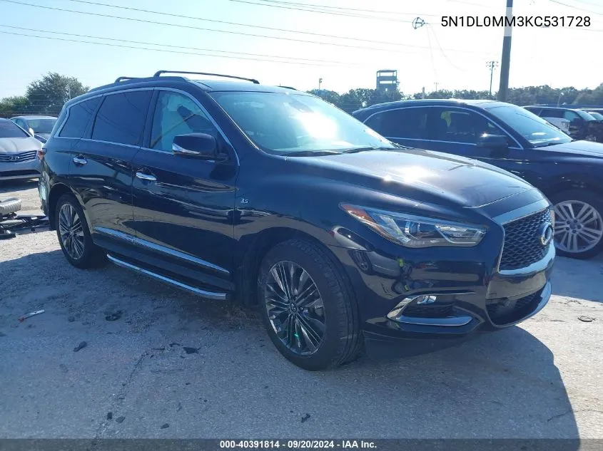 2019 Infiniti Qx60 Luxe VIN: 5N1DL0MM3KC531728 Lot: 40391814