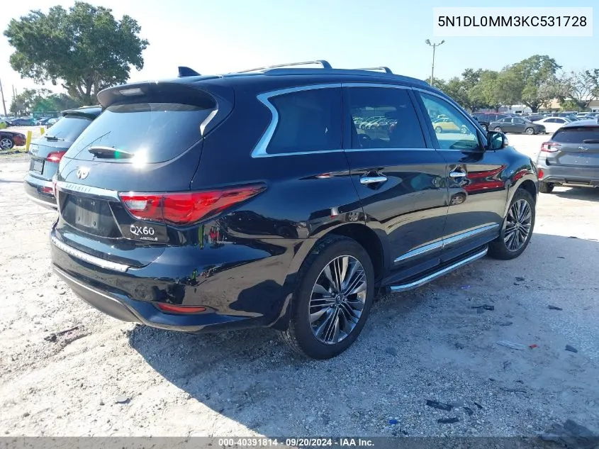 2019 Infiniti Qx60 Luxe VIN: 5N1DL0MM3KC531728 Lot: 40391814