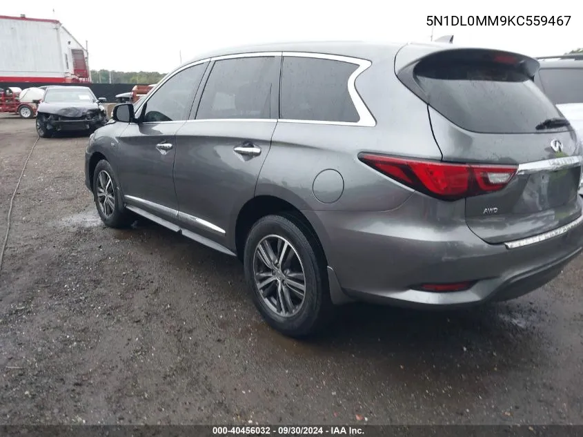 2019 Infiniti Qx60 Luxe VIN: 5N1DL0MM9KC559467 Lot: 40456032