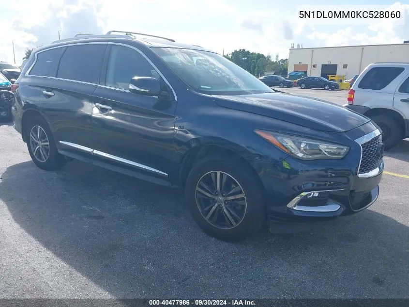 2019 Infiniti Qx60 Luxe VIN: 5N1DL0MM0KC528060 Lot: 40477986