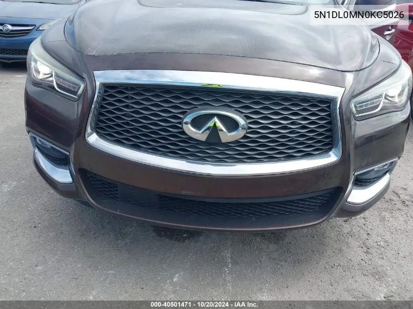 2019 Infiniti Qx60 Luxe/Pure VIN: 5N1DL0MN0KC5026 Lot: 40501471