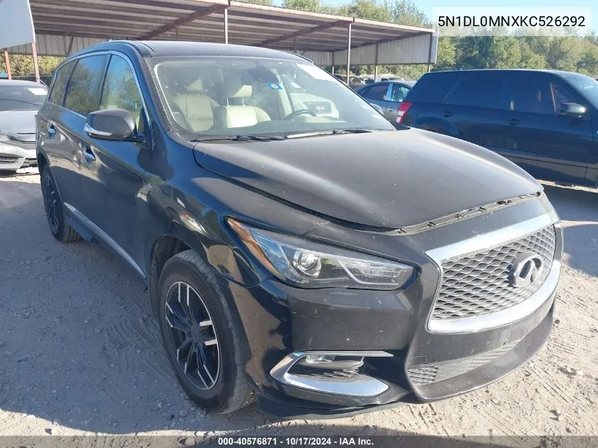 2019 Infiniti Qx60 Pure VIN: 5N1DL0MNXKC526292 Lot: 40576871