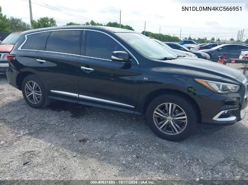 2019 Infiniti Qx60 Pure VIN: 5N1DL0MN4KC566951 Lot: 40631693