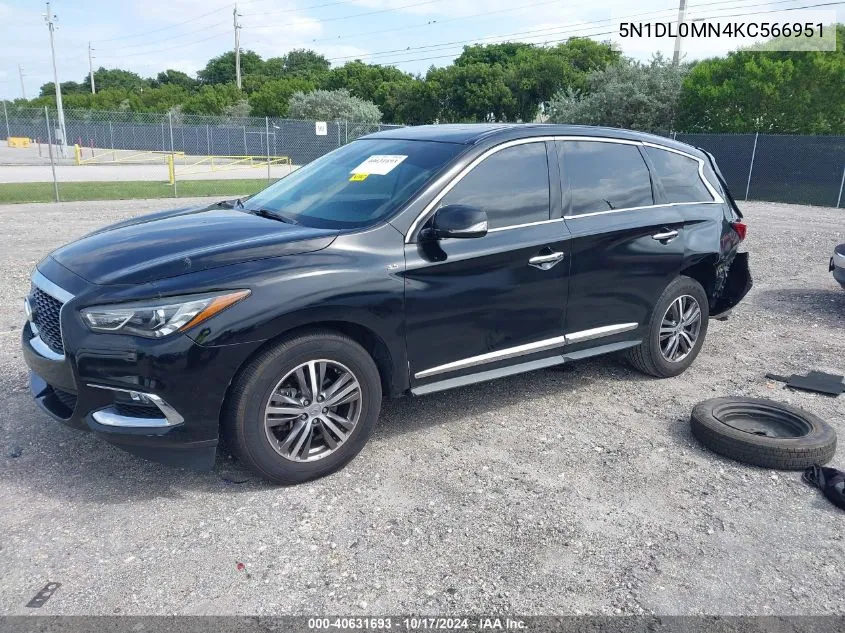 2019 Infiniti Qx60 Pure VIN: 5N1DL0MN4KC566951 Lot: 40631693