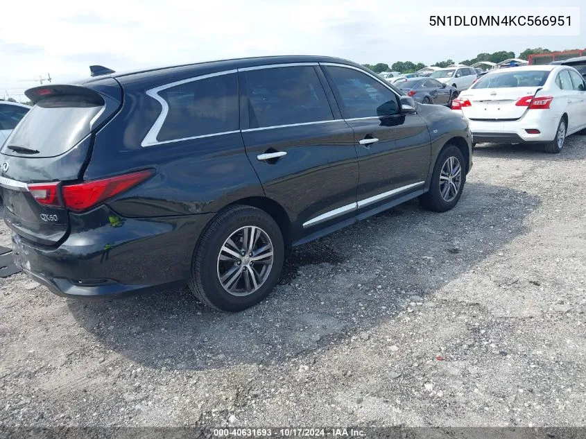 2019 Infiniti Qx60 Pure VIN: 5N1DL0MN4KC566951 Lot: 40631693