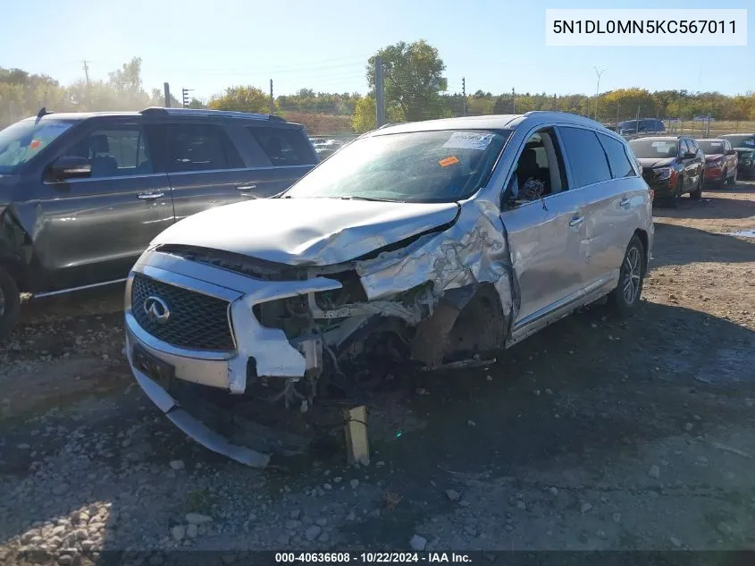 5N1DL0MN5KC567011 2019 Infiniti Qx60 Luxe