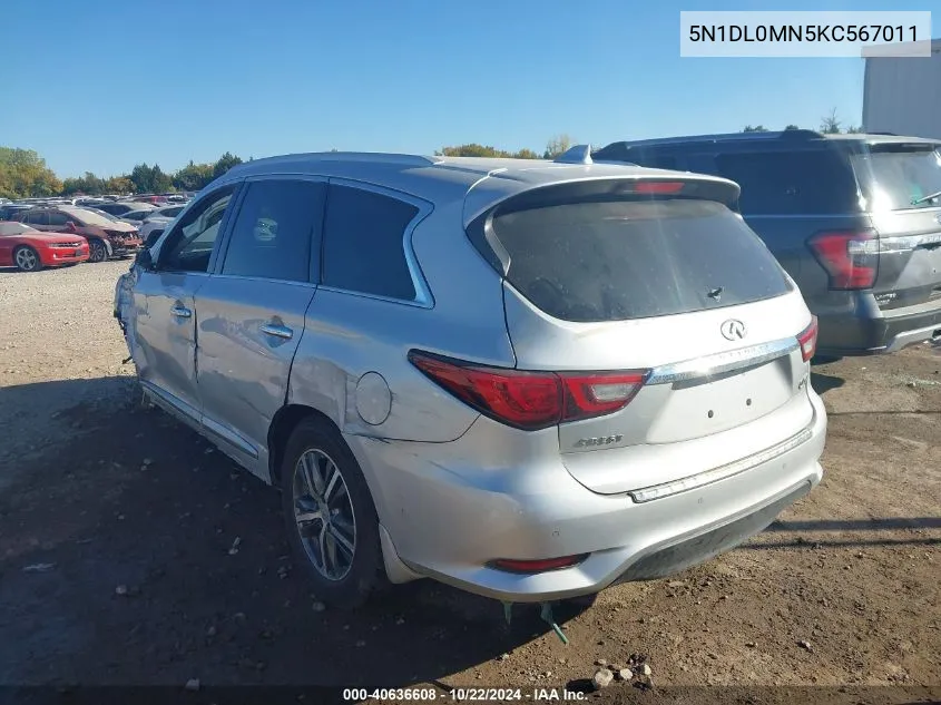 5N1DL0MN5KC567011 2019 Infiniti Qx60 Luxe