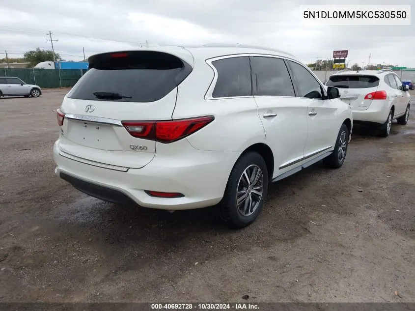 2019 Infiniti Qx60 Luxe VIN: 5N1DL0MM5KC530550 Lot: 40692728