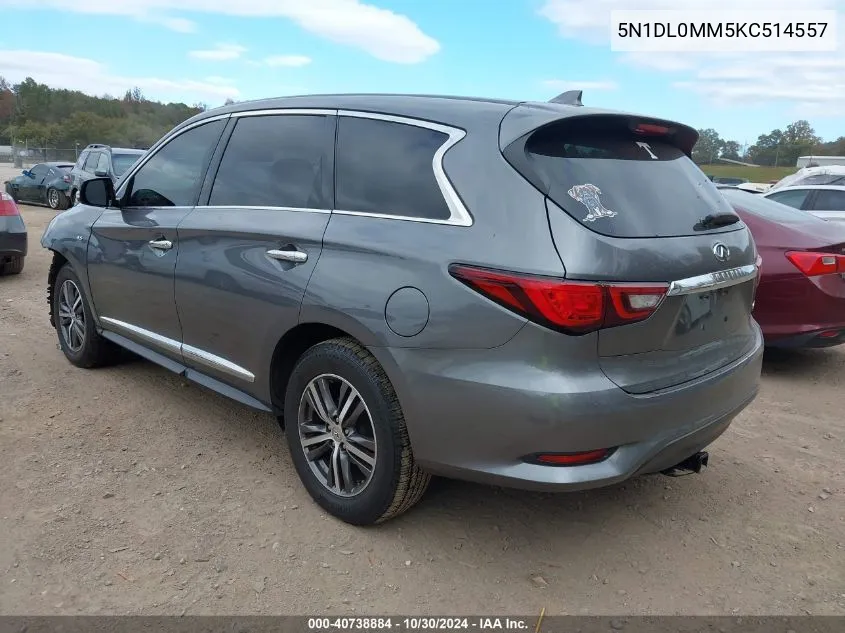 5N1DL0MM5KC514557 2019 Infiniti Qx60 Pure