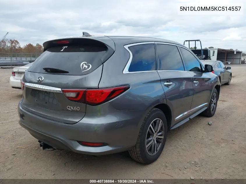 5N1DL0MM5KC514557 2019 Infiniti Qx60 Pure