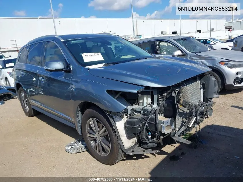 2019 Infiniti Qx60 Luxe VIN: 5N1DL0MN4KC553214 Lot: 40782560