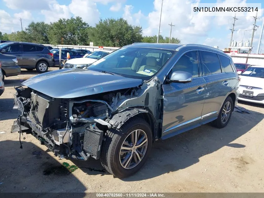 2019 Infiniti Qx60 Luxe VIN: 5N1DL0MN4KC553214 Lot: 40782560