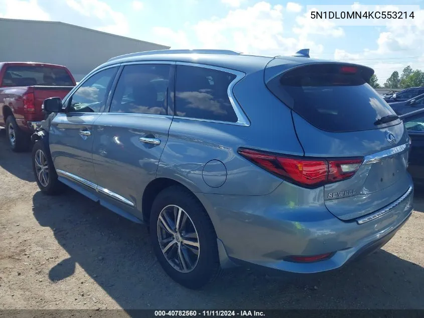 2019 Infiniti Qx60 Luxe VIN: 5N1DL0MN4KC553214 Lot: 40782560