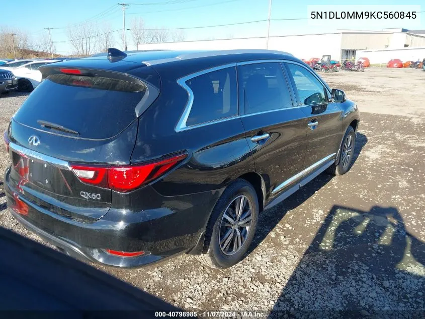 2019 Infiniti Qx60 Luxe/Pure VIN: 5N1DL0MM9KC560845 Lot: 40798985