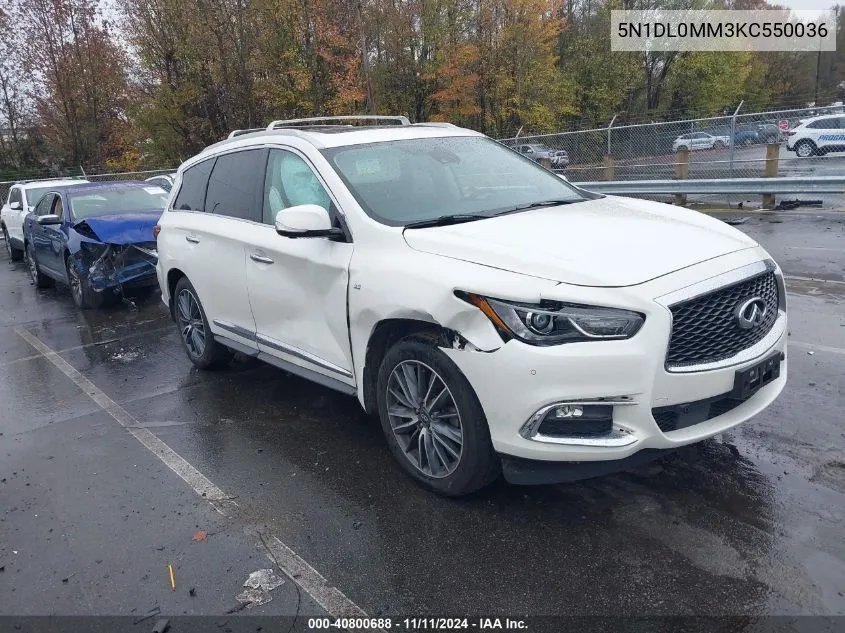 2019 Infiniti Qx60 Luxe VIN: 5N1DL0MM3KC550036 Lot: 40800688