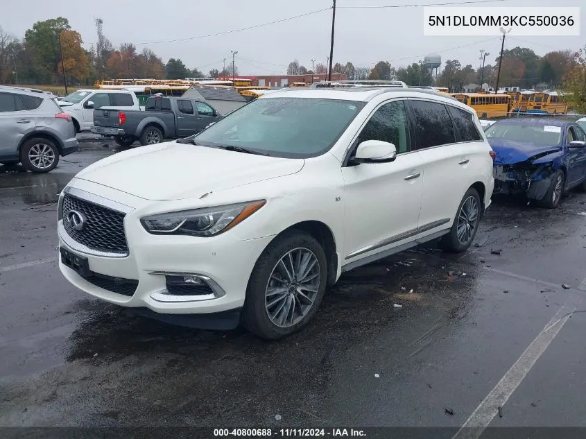 2019 Infiniti Qx60 Luxe VIN: 5N1DL0MM3KC550036 Lot: 40800688