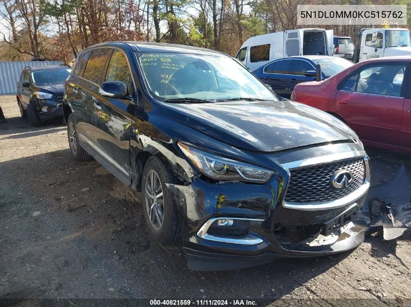 2019 Infiniti Qx60 Pure VIN: 5N1DL0MM0KC515762 Lot: 40821559