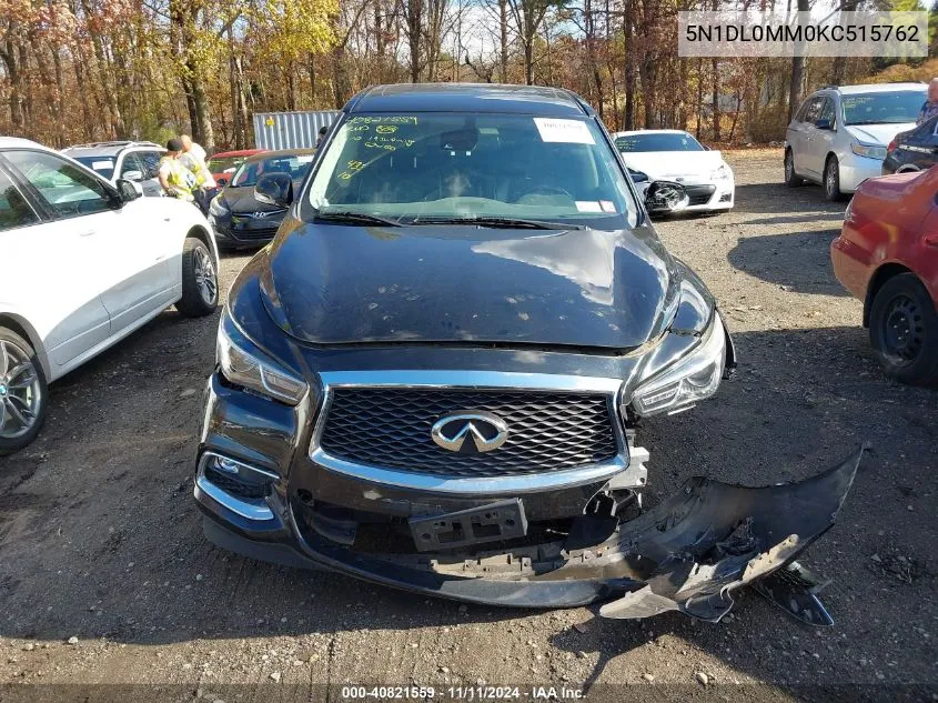 2019 Infiniti Qx60 Pure VIN: 5N1DL0MM0KC515762 Lot: 40821559