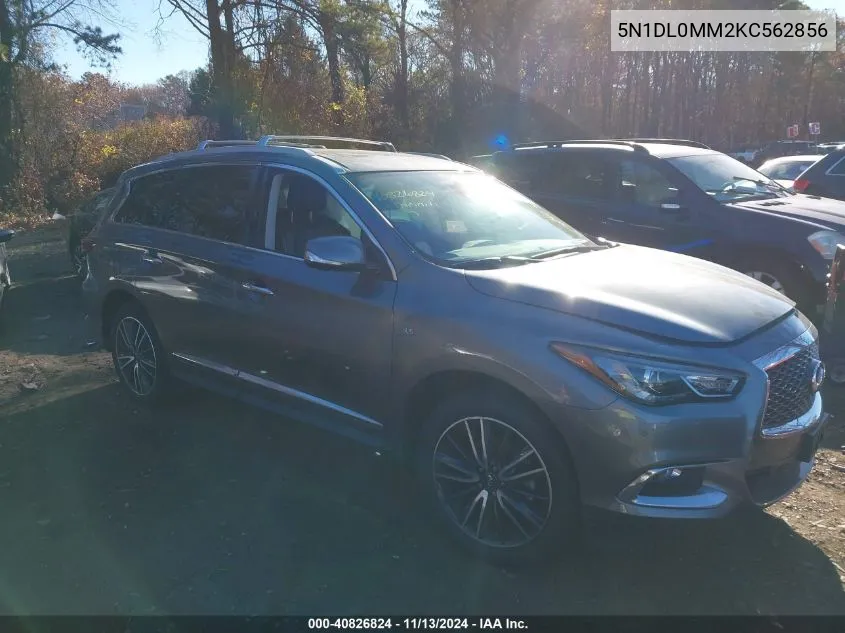 2019 Infiniti Qx60 Luxe VIN: 5N1DL0MM2KC562856 Lot: 40826824