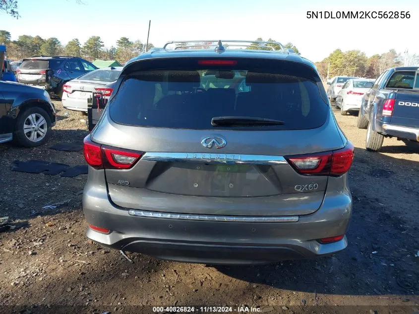 2019 Infiniti Qx60 Luxe VIN: 5N1DL0MM2KC562856 Lot: 40826824