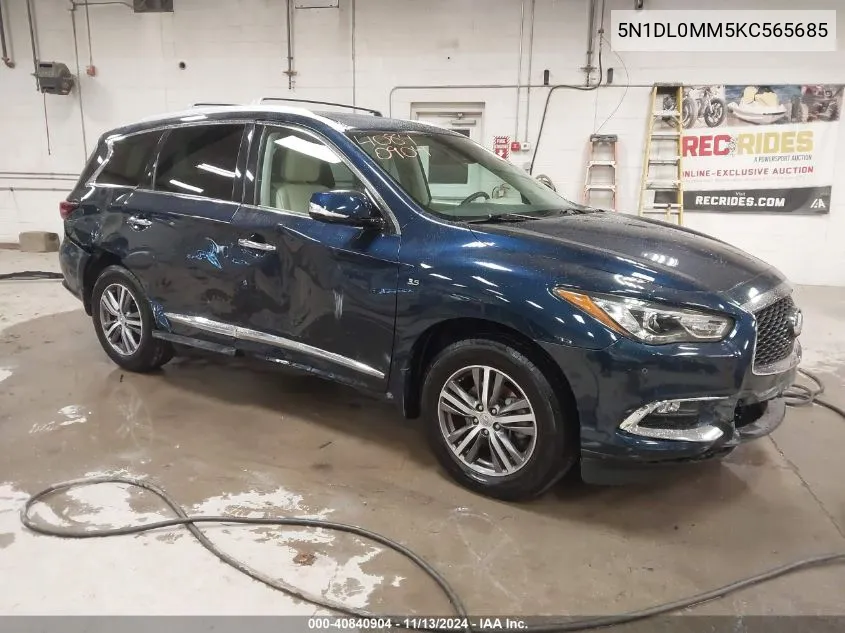 2019 Infiniti Qx60 Luxe VIN: 5N1DL0MM5KC565685 Lot: 40840904