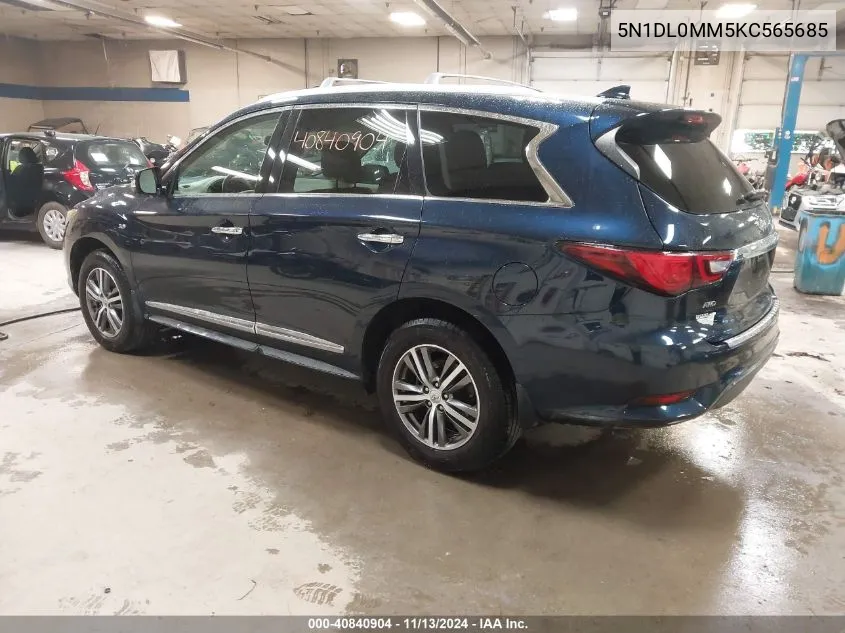 2019 Infiniti Qx60 Luxe VIN: 5N1DL0MM5KC565685 Lot: 40840904