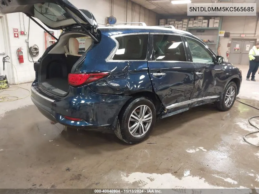 2019 Infiniti Qx60 Luxe VIN: 5N1DL0MM5KC565685 Lot: 40840904