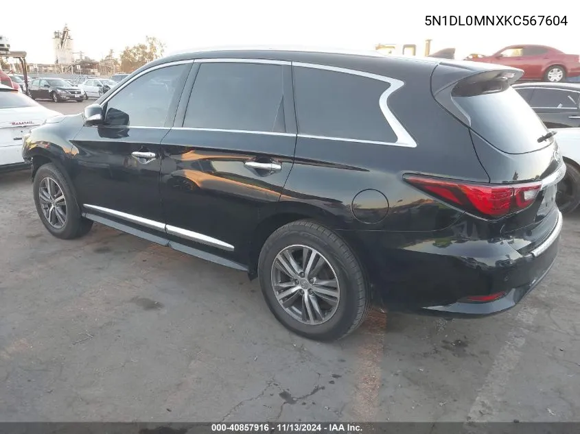 2019 Infiniti Qx60 Luxe VIN: 5N1DL0MNXKC567604 Lot: 40857916