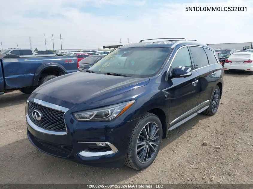 2020 Infiniti Qx60 VIN: 5N1DL0MM0LC532031 Lot: 12068245