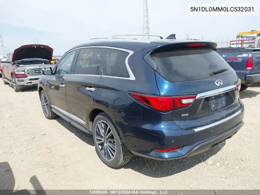 2020 Infiniti Qx60 VIN: 5N1DL0MM0LC532031 Lot: 12068245