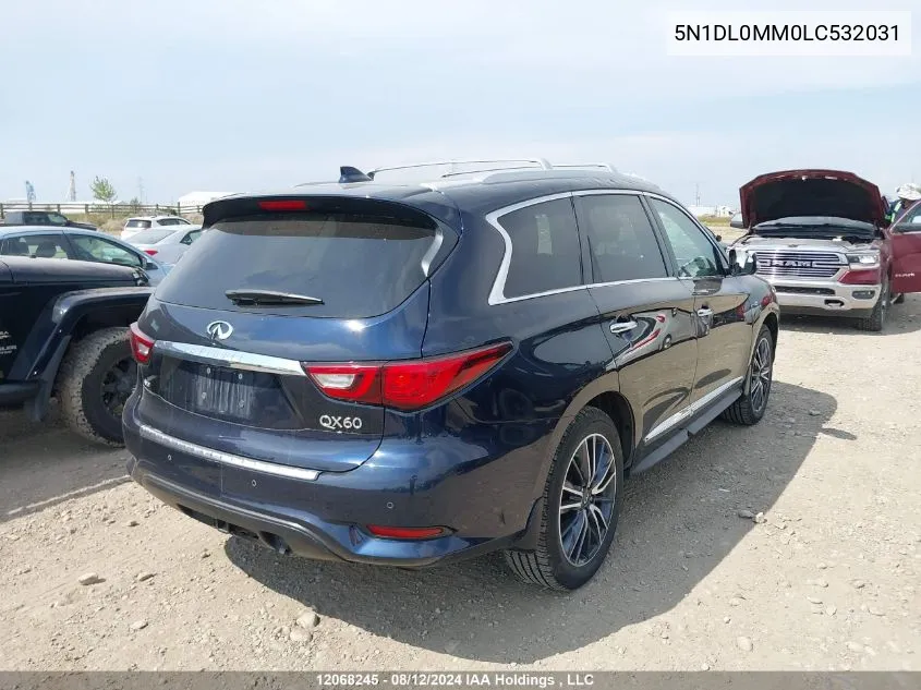 2020 Infiniti Qx60 VIN: 5N1DL0MM0LC532031 Lot: 12068245