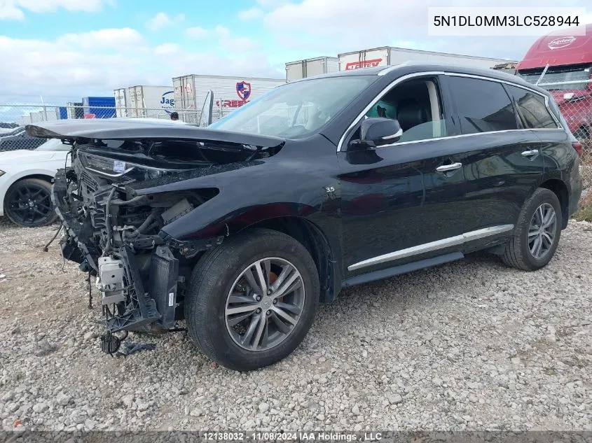 2020 Infiniti Qx60 VIN: 5N1DL0MM3LC528944 Lot: 12138032