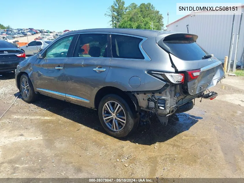 5N1DL0MNXLC508151 2020 Infiniti Qx60 Pure