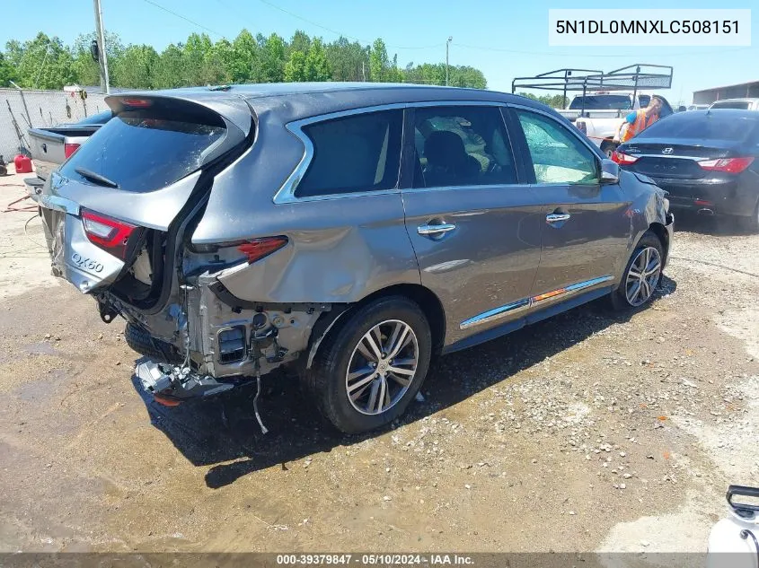 5N1DL0MNXLC508151 2020 Infiniti Qx60 Pure