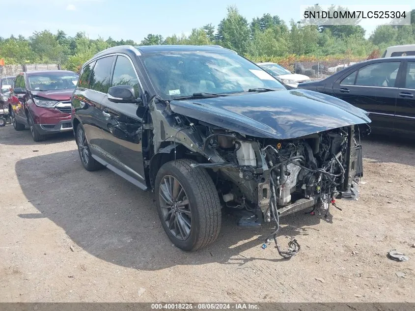 2020 Infiniti Qx60 Luxe Awd VIN: 5N1DL0MM7LC525304 Lot: 40018225