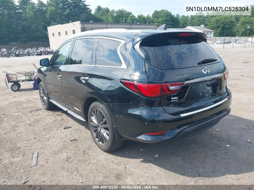 2020 Infiniti Qx60 Luxe Awd VIN: 5N1DL0MM7LC525304 Lot: 40018225