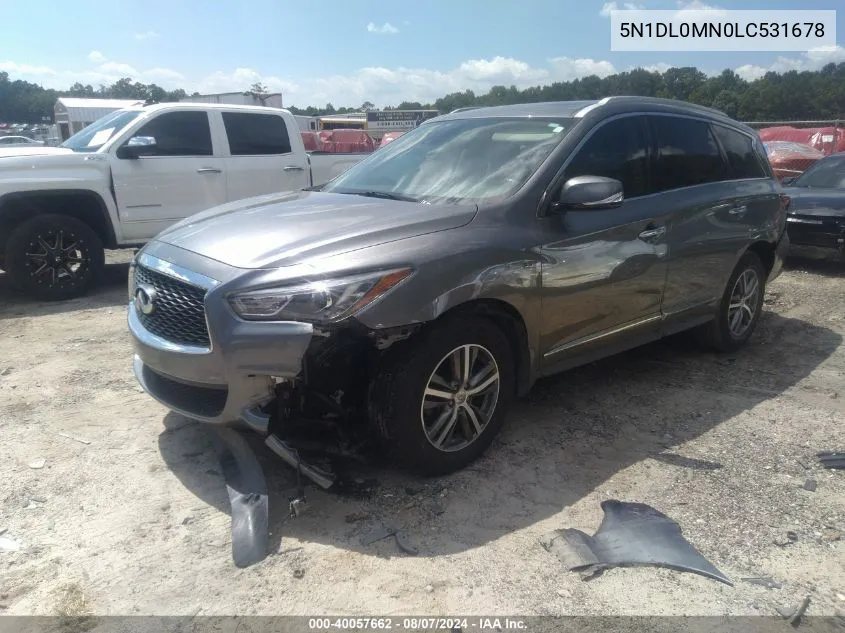 2020 Infiniti Qx60 Luxe VIN: 5N1DL0MN0LC531678 Lot: 40057662