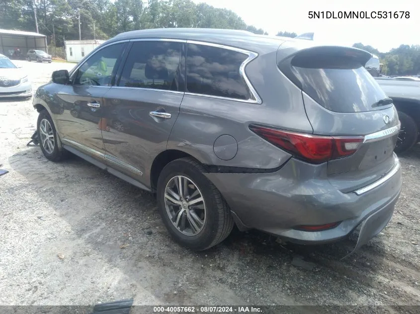 2020 Infiniti Qx60 Luxe VIN: 5N1DL0MN0LC531678 Lot: 40057662